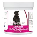 Healthy Breeds Bouvier des Flandres Ear Cleaning Wipes with Aloe &amp; Eucalyptus for Dogs 100 Count