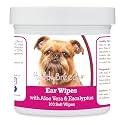 Healthy Breeds Brussels Griffon Ear Cleaning Wipes with Aloe &amp; Eucalyptus for Dogs 100 Count