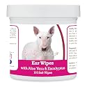 Healthy Breeds Bull Terrier Ear Cleaning Wipes with Aloe &amp; Eucalyptus for Dogs 100 Count