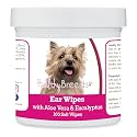 Healthy Breeds Cairn Terrier Ear Cleaning Wipes with Aloe &amp; Eucalyptus for Dogs 100 Count