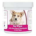 Healthy Breeds Cardigan Welsh Corgi Ear Cleaning Wipes with Aloe &amp; Eucalyptus for Dogs 100 Count