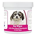 Healthy Breeds Cavachon Ear Cleaning Wipes with Aloe &amp; Eucalyptus for Dogs 100 Count