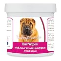Healthy Breeds Chinese Shar Pei Ear Cleaning Wipes with Aloe &amp; Eucalyptus for Dogs 100 Count