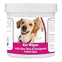 Healthy Breeds Chiweenie Ear Cleaning Wipes with Aloe &amp; Eucalyptus for Dogs 100 Count