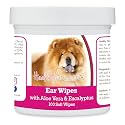 Healthy Breeds Chow Chow Ear Cleaning Wipes with Aloe &amp; Eucalyptus for Dogs 100 Count