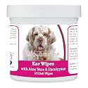 Healthy Breeds Clumber Spaniel Ear Cleaning Wipes with Aloe &amp; Eucalyptus for Dogs 100 Count