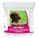 Healthy Breeds Dachshund, Smooth Red, Ear Cleaning Wipes with Aloe &amp; Eucalyptus for Dogs 100 Count