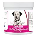 Healthy Breeds Dalmatian Ear Cleaning Wipes with Aloe &amp; Eucalyptus for Dogs 100 Count