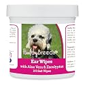 Healthy Breeds Dandie Dinmont Terrier Ear Cleaning Wipes with Aloe &amp; Eucalyptus for Dogs 100 Count