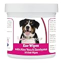 Healthy Breeds Entlebucher Mountain Dog Ear Cleaning Wipes with Aloe &amp; Eucalyptus for Dogs 100 Count
