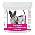 Healthy Breeds French Bulldog Ear Cleaning Wipes with Aloe &amp; Eucalyptus for Dogs 100 Count
