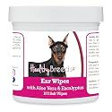 Healthy Breeds German Pinscher Ear Cleaning Wipes with Aloe &amp; Eucalyptus for Dogs 100 Count