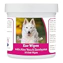 Healthy Breeds German Shepherd, White, Ear Cleaning Wipes with Aloe &amp; Eucalyptus for Dogs 100 Count