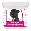 Healthy Breeds Giant Schnauzer Ear Cleaning Wipes with Aloe &amp; Eucalyptus for Dogs 100 Count