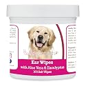 Healthy Breeds Golden Retriever Ear Cleaning Wipes with Aloe &amp; Eucalyptus for Dogs 100 Count