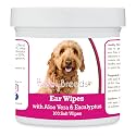 Healthy Breeds Goldendoodle, Brown, Ear Cleaning Wipes with Aloe &amp; Eucalyptus for Dogs 100 Count