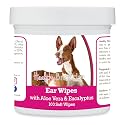 Healthy Breeds Ibizan Hound Ear Cleaning Wipes with Aloe &amp; Eucalyptus for Dogs 100 Count