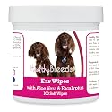 Healthy Breeds Irish Setter Ear Cleaning Wipes with Aloe &amp; Eucalyptus for Dogs 100 Count