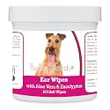 Healthy Breeds Irish Terrier Ear Cleaning Wipes with Aloe &amp; Eucalyptus for Dogs 100 Count