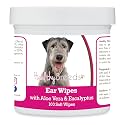 Healthy Breeds Irish Wolfhound Ear Cleaning Wipes with Aloe &amp; Eucalyptus for Dogs 100 Count