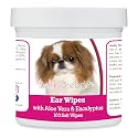 Healthy Breeds Japanese Chin Ear Cleaning Wipes with Aloe &amp; Eucalyptus for Dogs 100 Count