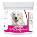 Healthy Breeds Kuvasz Ear Cleaning Wipes with Aloe &amp; Eucalyptus for Dogs 100 Count