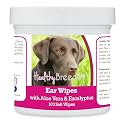 Healthy Breeds Labrador Retriever, Chocolate, Ear Cleaning Wipes with Aloe & Eucalyptus for Dogs 100 Count