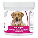 Healthy Breeds Labrador Retriever, Golden, Ear Cleaning Wipes with Aloe &amp; Eucalyptus for Dogs 100 Count