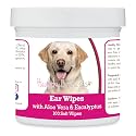 Healthy Breeds Labrador Retriever, Red, Ear Cleaning Wipes with Aloe &amp; Eucalyptus for Dogs 100 Count
