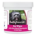 Healthy Breeds Lowchen Ear Cleaning Wipes with Aloe &amp; Eucalyptus for Dogs 100 Count