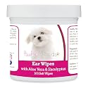 Healthy Breeds Maltese Ear Cleaning Wipes with Aloe &amp; Eucalyptus for Dogs 100 Count