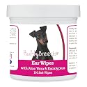Healthy Breeds Manchester Terrier Ear Cleaning Wipes with Aloe &amp; Eucalyptus for Dogs 100 Count
