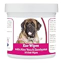 Healthy Breeds Mastiff Ear Cleaning Wipes with Aloe &amp; Eucalyptus for Dogs 100 Count