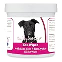 Healthy Breeds Mutt, Black, Ear Cleaning Wipes with Aloe &amp; Eucalyptus for Dogs 100 Count