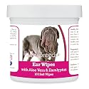 Healthy Breeds Neapolitan Mastiff Ear Cleaning Wipes with Aloe &amp; Eucalyptus for Dogs 100 Count