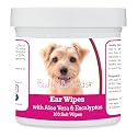 Healthy Breeds Norfolk Terrier Ear Cleaning Wipes with Aloe &amp; Eucalyptus for Dogs 100 Count