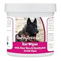 Healthy Breeds Norwegian Elkhound Ear Cleaning Wipes with Aloe &amp; Eucalyptus for Dogs 100 Count