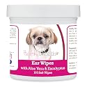 Healthy Breeds Peekapoo Ear Cleaning Wipes with Aloe &amp; Eucalyptus for Dogs 100 Count