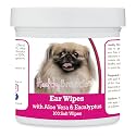 Healthy Breeds Pekingese Ear Cleaning Wipes with Aloe &amp; Eucalyptus for Dogs 100 Count