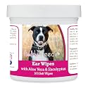 Healthy Breeds Pit Bull, Black, Ear Cleaning Wipes with Aloe &amp; Eucalyptus for Dogs 100 Count