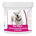 Healthy Breeds Pit Bull, White, Ear Cleaning Wipes with Aloe &amp; Eucalyptus for Dogs 100 Count
