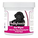 Healthy Breeds Portuguese Water Dog Ear Cleaning Wipes with Aloe &amp; Eucalyptus for Dogs 100 Count