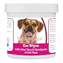 Healthy Breeds Puggle Ear Cleaning Wipes with Aloe &amp; Eucalyptus for Dogs 100 Count