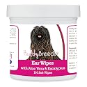 Healthy Breeds Pulik Ear Cleaning Wipes with Aloe &amp; Eucalyptus for Dogs 100 Count