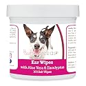 Healthy Breeds Rat Terrier Ear Cleaning Wipes with Aloe &amp; Eucalyptus for Dogs 100 Count
