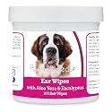 Healthy Breeds Saint Bernard Ear Cleaning Wipes with Aloe &amp; Eucalyptus for Dogs 100 Count