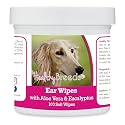 Healthy Breeds Saluki Ear Cleaning Wipes with Aloe &amp; Eucalyptus for Dogs 100 Count
