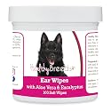 Healthy Breeds Schipperke Ear Cleaning Wipes with Aloe &amp; Eucalyptus for Dogs 100 Count