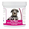 Healthy Breeds Scottish Deerhound Ear Cleaning Wipes with Aloe &amp; Eucalyptus for Dogs 100 Count