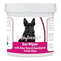 Healthy Breeds Scottish Terrier Ear Cleaning Wipes with Aloe &amp; Eucalyptus for Dogs 100 Count